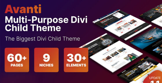 Avanti - Multi-Purpose Divi Child Theme